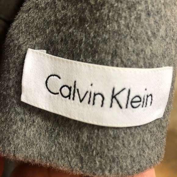 Calvin Klein Double Breasted Peacoat Grey Size 10 - Picture 4 of 7